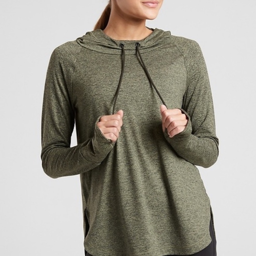 ATHLETA Uptempo Hoodie Sweatshirt Green Size Small